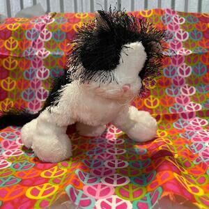 Webkinz Black & White Cat HM016 No Code Stuffed Plush Animal Pet